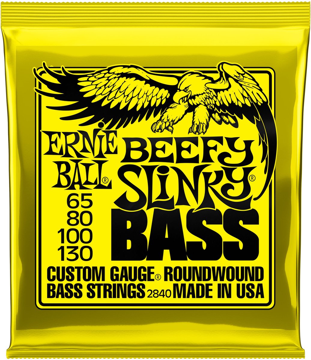 Ernie Ball EB2840 Beefy Slinky Bass Strings 65-130 - Snarenset voor 4-string basgitaar