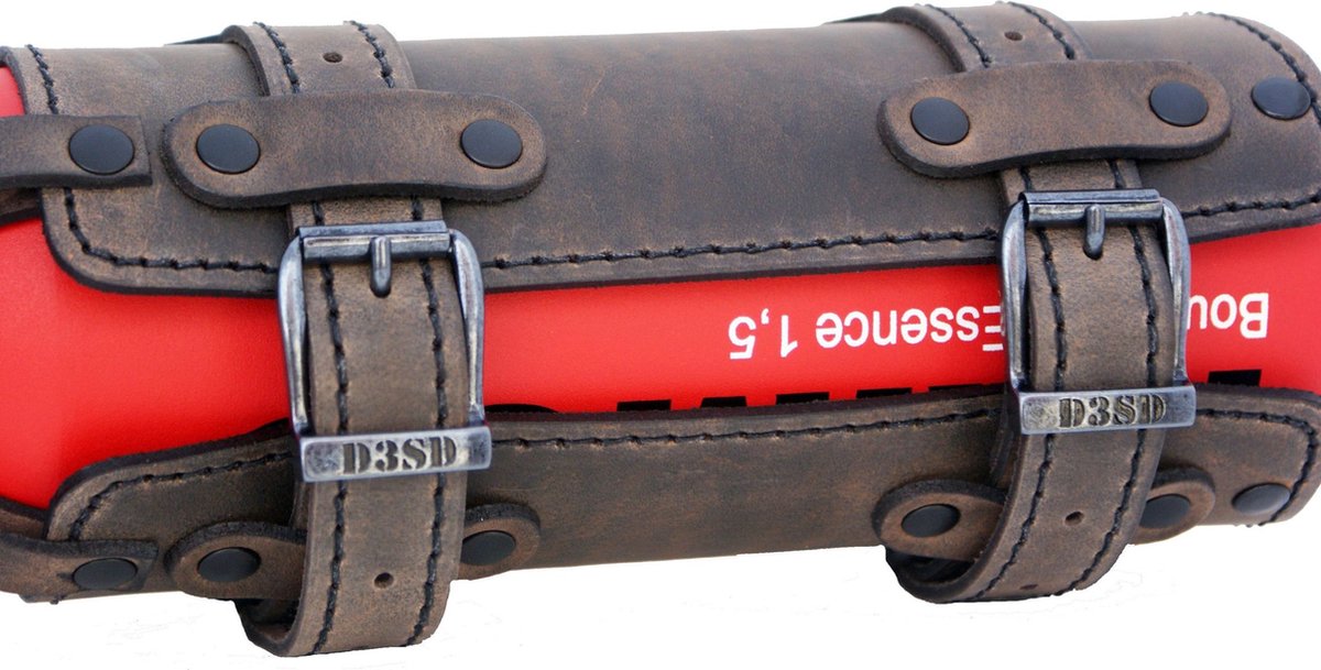 D3SD - Fuel bottle houder - 1.5 Liter - Bruin - RundsLeder - benzinefles houder