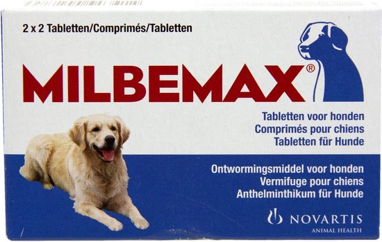 Milbemax Ontworming Tabletten Hond Groot 5 - 75 kg 4 tabletten