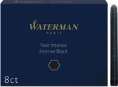 Waterman-vulpeninktpatronen | lang International | Intense Black | 8 inktpatroon