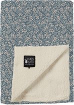 Mies & Co Baby Soft Teddy Deken - Vintage Flower Blue 110 x 140 cm MCA16466