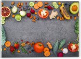 Acrylglas - Rechthoek van Fruit en Groente - 40x30 cm Foto op Acrylglas (Wanddecoratie op Acrylaat)