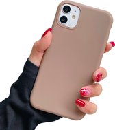 Soft Touch Hoesje - Geschikt voor Apple iPhone 11 - Bruin - Stevig Shockproof TPU Materiaal - Zachte Coating - Siliconen Feel Case - Back Cover