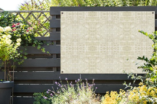 Affiche de jardin Cuir - Structure - Peau d'animal - 130x80 cm - Décoration murale extérieure - Affiche de jardin - Toile de jardin - Affiche de clôture - Peinture de jardin