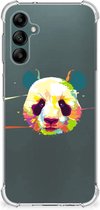 Silicone Hoesje Geschikt voor Geschikt voor Samsung Galaxy A14 5G Telefoon Hoesje met doorzichtige rand Panda Color