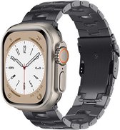 Bracelet Smartwatch en titane - Convient pour Apple Watch bracelet grain de titane - gris foncé - Strap-it Watchband / Wristband / Bracelet - Taille: 42 - 44 - 45 - 49mm