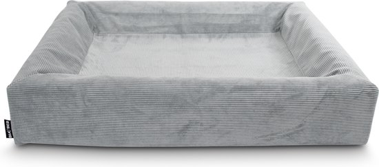 Bia Bed - Rib Hoes Hondenmand - Grijs - Bia-4 - 85X70X15 cm