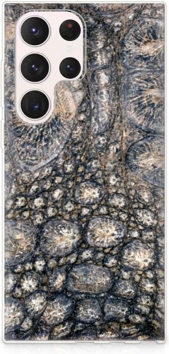 Samsung Galaxy S23 Ultra TPU Hoesje Krokodillenprint