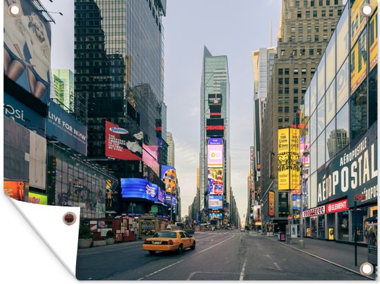 Gele taxi op Times Square - Tuindoek