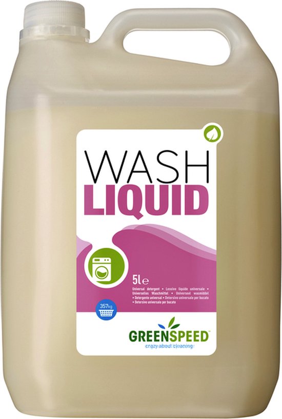 Greenspeed vloeibaar wasmiddel Wash Liquid, 71 wasbeurten, 5 L | bol.com