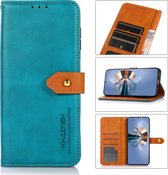 GSMNed – iPhone 14 – flexibel Bookcase – Pasjeshouder – iPhone Wallet – Blauw