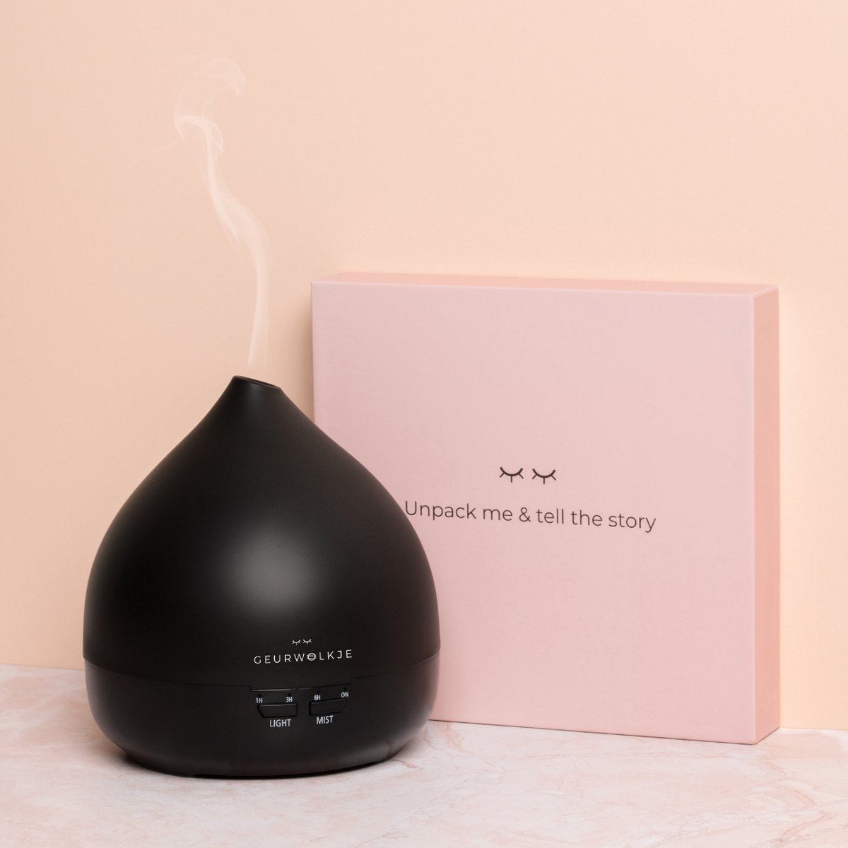 Geurwolkje Unity 2.0 Aroma Diffuser – Ultrasone Geurverspreider – Mat Zwart — cadeau in Wonen & Interieur - foto 7