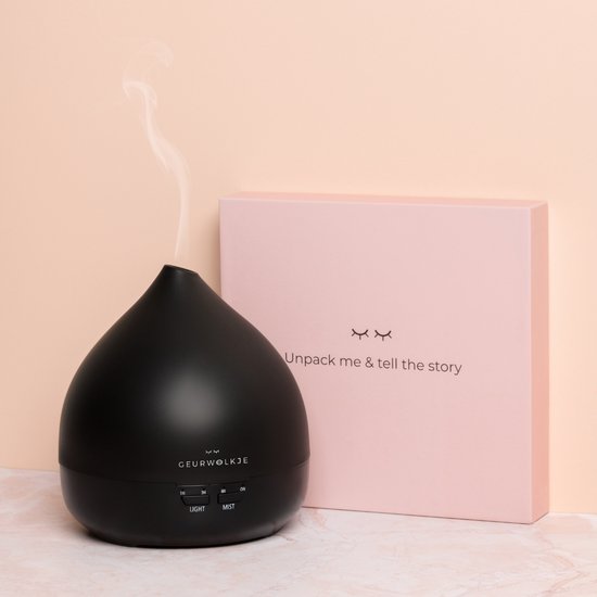 Geurwolkje Unity 2.0 Aroma Diffuser – Ultrasone Geurverspreider – Mat Zwart