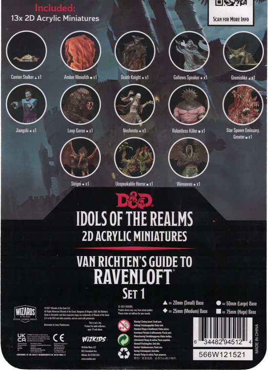 Thumbnail van een extra afbeelding van het spel D&D - Idols of the Realms 2D Miniatures: Van Richten's Guide to Ravenloft: 2D Set 1