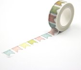 masking tape Vlaggetjes decoratie washi papier tape 15 mm x 10 m