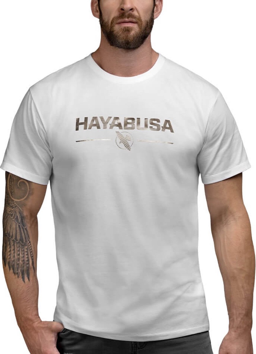 Hayabusa Metallic Logo T-Shirt - Wit - maat L