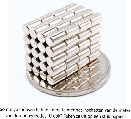 Kleine ronde langwerpige neodymium magneetjes 100 stuks - 3 x 5 mm - neodymium magneet - koelkast - whiteboard