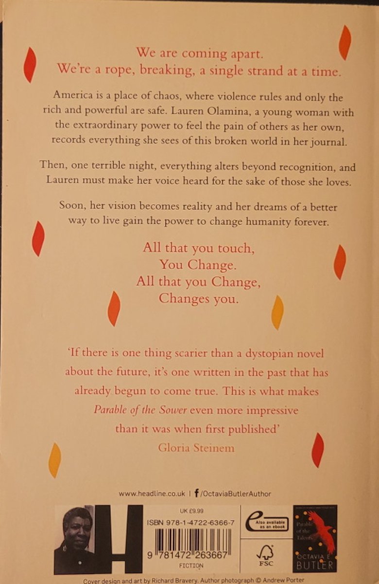 Parable of the Sower - back cover