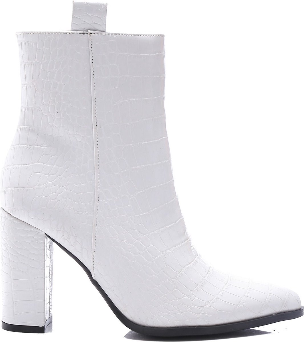 Smile Favorites® Dames Enkellaarsjes - Wit - Imitatieleer - Maat 37