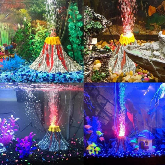 salto Wereldvenster filosofie A.K.A. Aquarium decoratie LED Vulkaan complete set - Rots ornament  verlichting met... | bol.com
