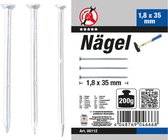BGS Nagel-assortiment 200 gram 1,8 x 35 mm
