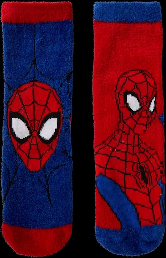 Spiderman sokken - huissokken - badstof - 2 paar - maat 23/26
