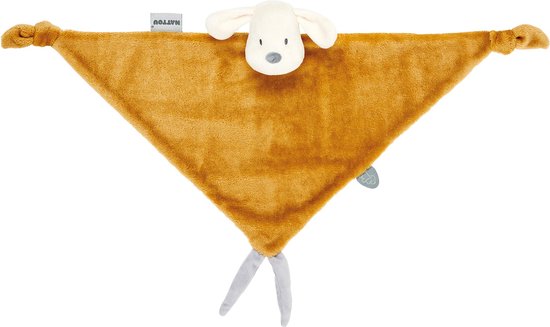 Nattou Mini Doudou Plat Charlie Le Chien Jacquard Caramel - Nattou pas cher