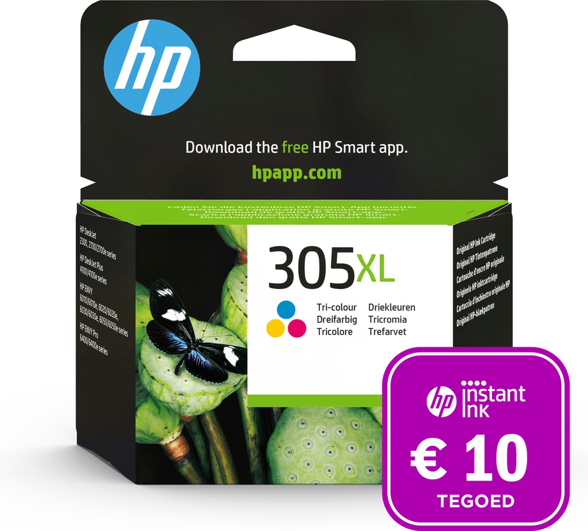 HP 305XL - Inktcartridge kleur + Instant Ink tegoed