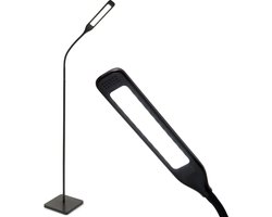 Auronic Staande Lamp - LED Vloerlamp - Geschikt voor Woonkamer - Dimbaar -  Zwart | bol.com