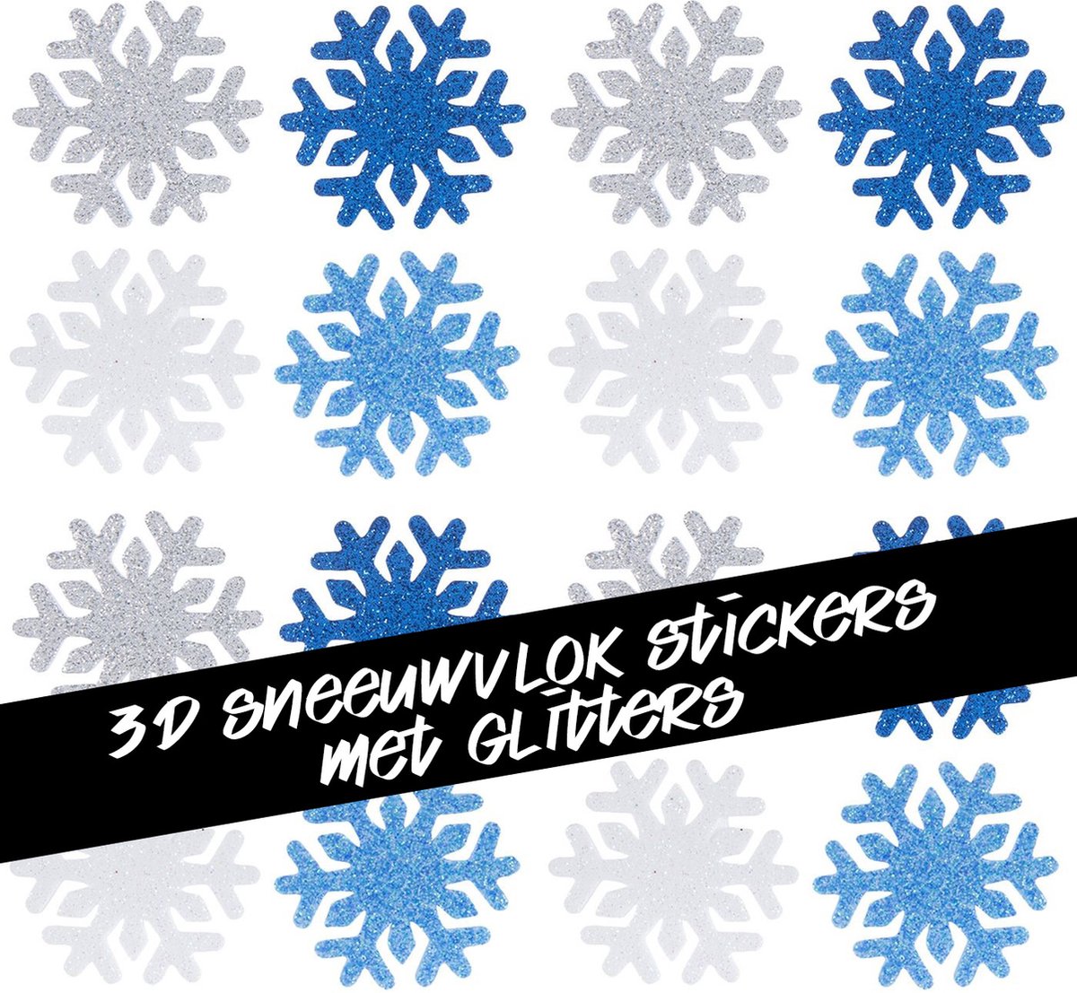 3D Foam Sneeuwvlok Stickers | 35 Winter Stickers 3D | Knutselen Meisjes | Knutselen Volwassenen | Kaarten Maken | Knutselen | 3D Stickers | Sneeuwvlokken Stickers | Sneeuwvlokken Wit, Zilver, Blauw | Knutselen Kinderen | Hobbystickers | Sneeuwvlokjes