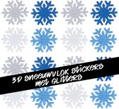 3D Foam Sneeuwvlok Stickers - 35 Winter Stickers 3D - Knutselen Meisjes - Knutselen Volwassenen - Kaarten Maken - Knutselen - 3D Stickers - Sneeuwvlokken Stickers - Sneeuwvlokken Wit, Zilver, Blauw - Knutselen Kinderen - Hobbystickers - Winter