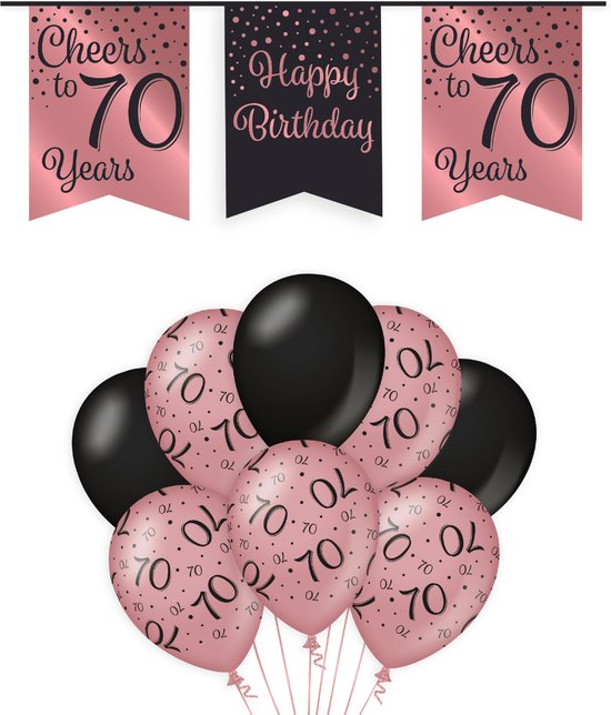 Ballonnen en slingers met leeftijd 70