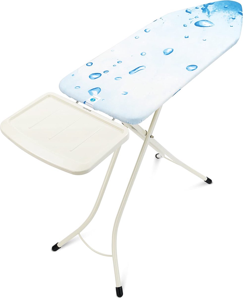 Brabantia - Ironing board C - for steam generators - XL steam ironing board - Extra wide metal stand - Height adjustable - Strong four-legged frame