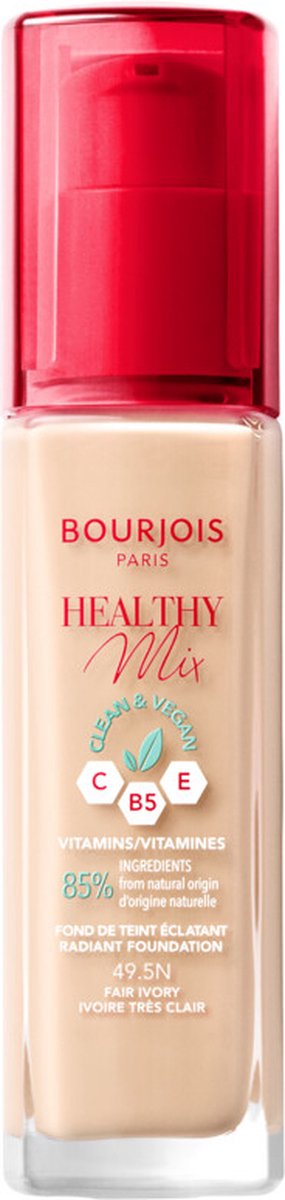 Bourjois - Paris Healthy Mix Clean Foundation 49.5 Fair Ivory - 3 x 30 ml - Voordeelverpakking