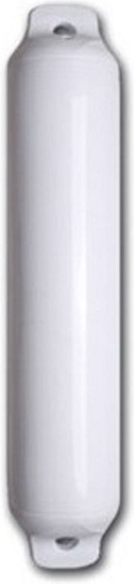 Aquasuntec | Fenderset | 12 x 55 cm Cilinder Fender | Wit | Inclusief Zwarte Fenderlijn | Majoni | Bootfender