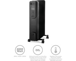 Trebs 99404 - Olieradiator - 2000W - Verstelbare Thermostaat - Zwart