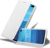 Cadorabo Hoesje geschikt voor Samsung Galaxy S10 PLUS in CLASSY ZILVER - Beschermhoes met magnetische sluiting, standfunctie en kaartvakje Book Case Cover Etui