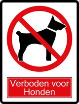 Verboden voor honden sticker