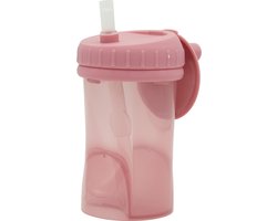Difrax Rietjesbeker Drinkbeker - 250 ml - 12+ Maanden - Roze - 1 stuk