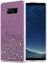 Cadorabo Hoesje geschikt voor Samsung Galaxy S8 PLUS in Paars met Glitter - Beschermhoes van flexibel TPU silicone met fonkelende glitters Case Cover Etui