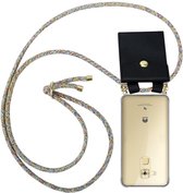 Cadorabo Hoesje voor Huawei NOVA PLUS in REGENBOOG - Silicone Mobiele telefoon ketting beschermhoes met gouden ringen, koordriem en afneembare etui