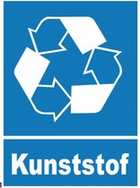 Kunststof recycling logo sticker