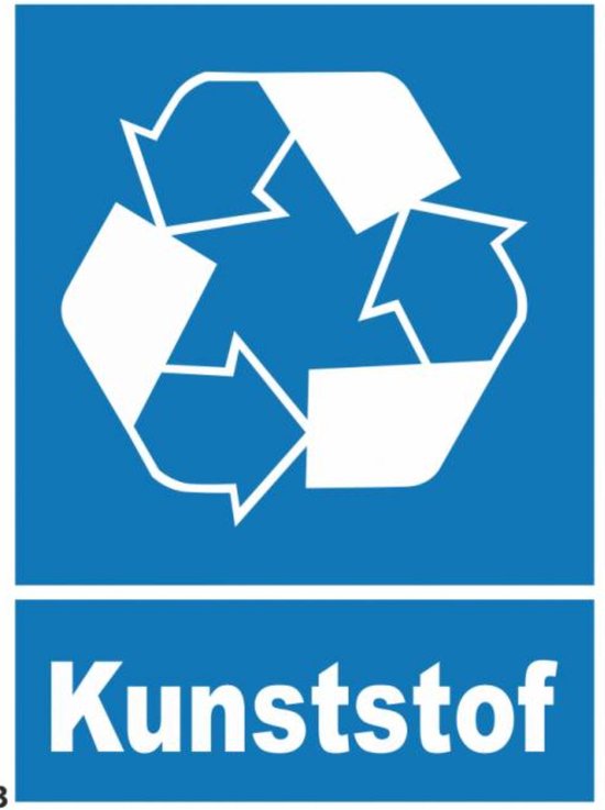 Autocollant logo recyclage plastique