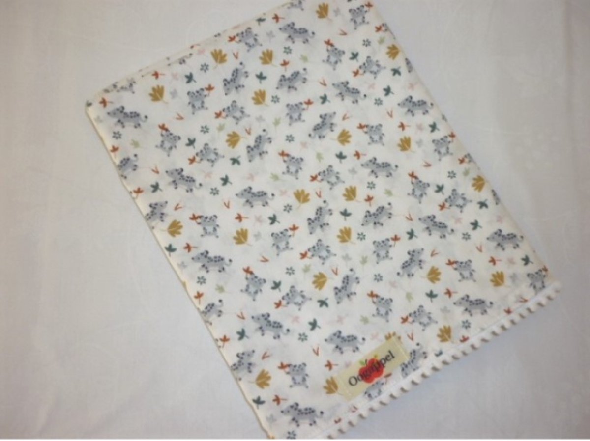 Oogappel Leo Wieglaken Bolletjesband 75x100 cm-Offwhite