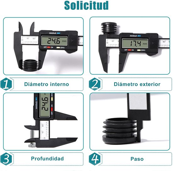 Kynup Digitale schuifmaat, schuifmaat, meetgereedschap, 150 mm/6 inch