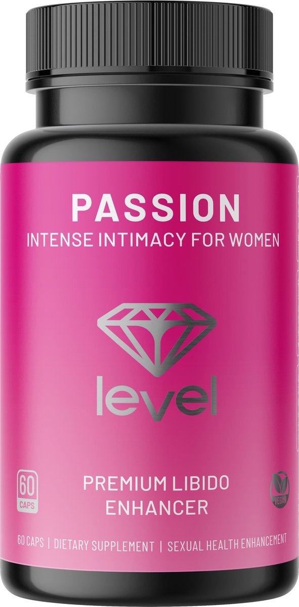 Level Passion | Libido pillen voor vrouwen | Sensualiteit & energie | Voedingssupplement | vegan capsules