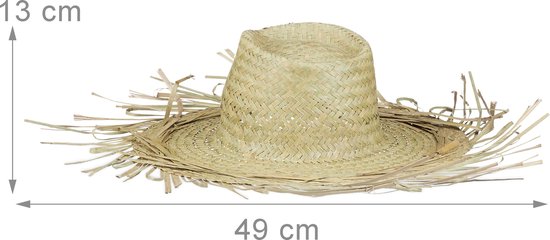 Relaxdays 6x chapeau de paille grand - chapeau de soleil femme - chapeau  d'été homme -... | bol