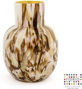Design Vase Palermo - Fidrio EARTH - vase à fleurs en verre soufflé à la bouche - diamètre 11 cm hauteur 30 cm