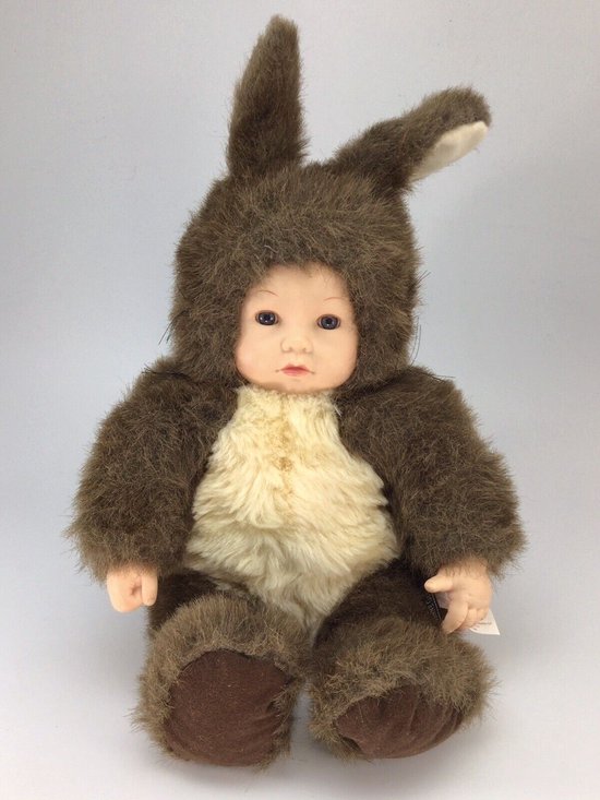 Anne Geddes Squirrel Baby Doll Tagged 1998 Unimax Toys Vintage