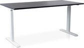 Zit-sta bureau snelslinger verstelbaar - MRC FAST FLEX | 180 x 80 cm | frame wit - blad zwart eiken